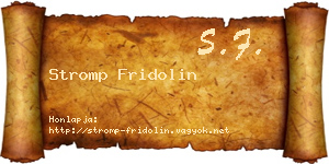 Stromp Fridolin névjegykártya